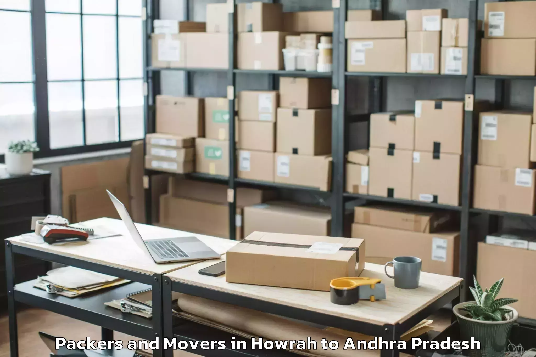 Trusted Howrah to Ganapavaram Packers And Movers